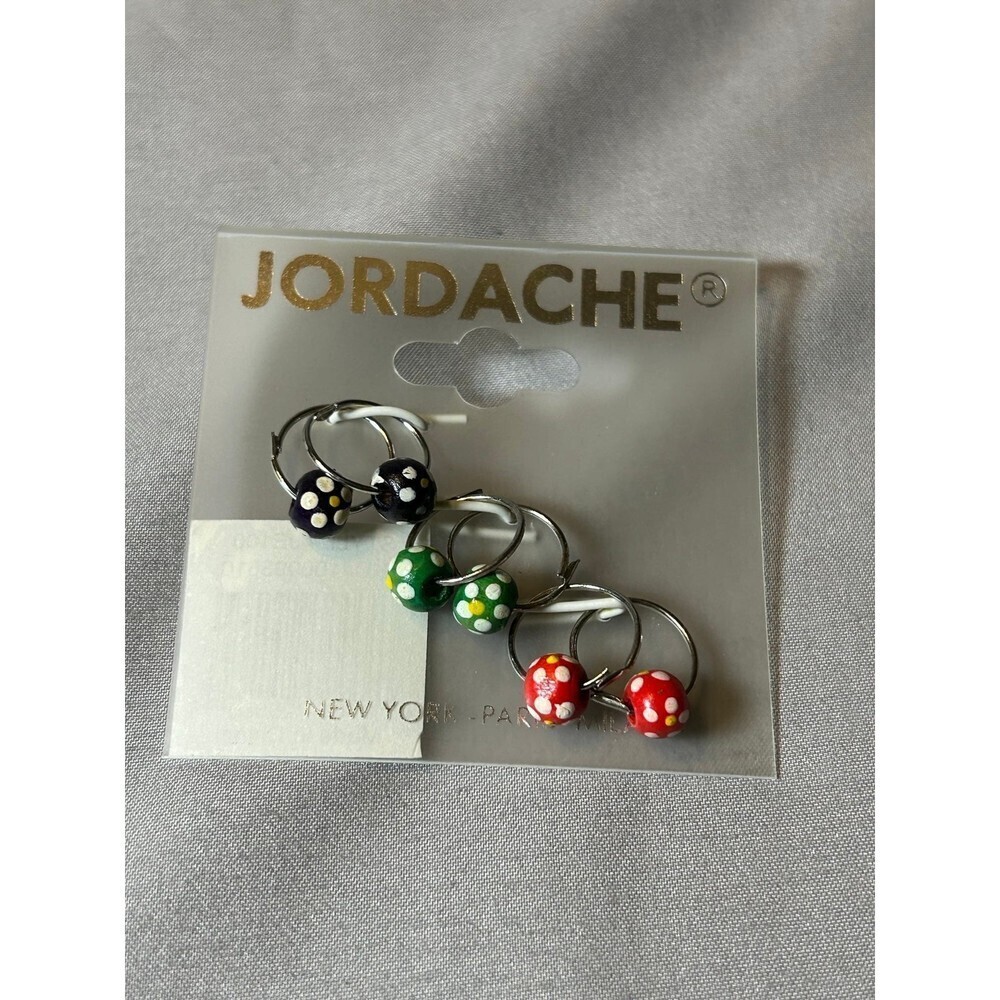 Vintage Jordache Silver Tone Hoop Earrings